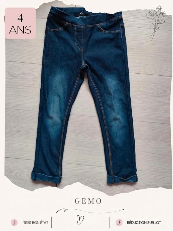 Jegging bleu 🦄 Taille 4 ans 🦄 Gemo
